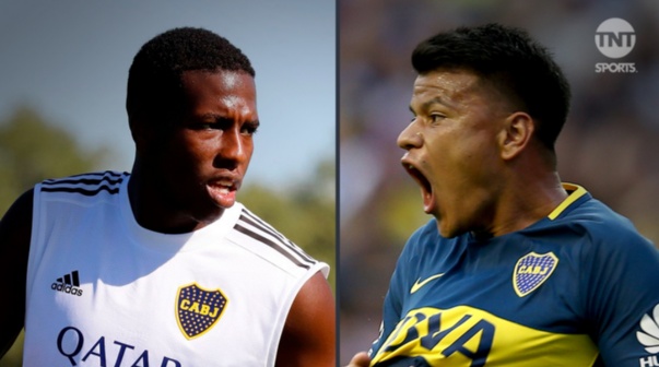Jan Hurtado y Walter Bou, en Boca