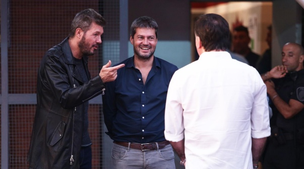Marcelo Tinelli y Matías Lammens, dirigentes históricos de San Lorenzo