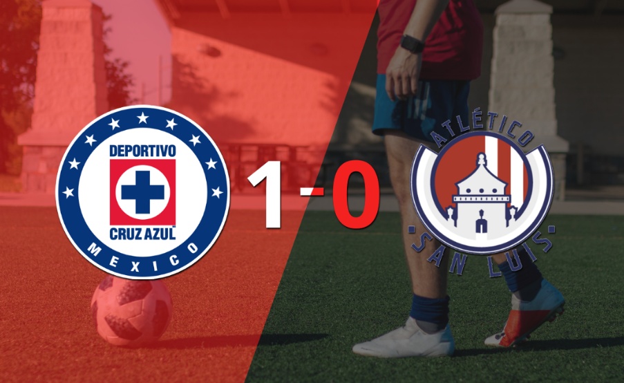 A Cruz Azul le alcanzó con un gol para derrotar a Atl. de San Luis en el estadio Azteca
