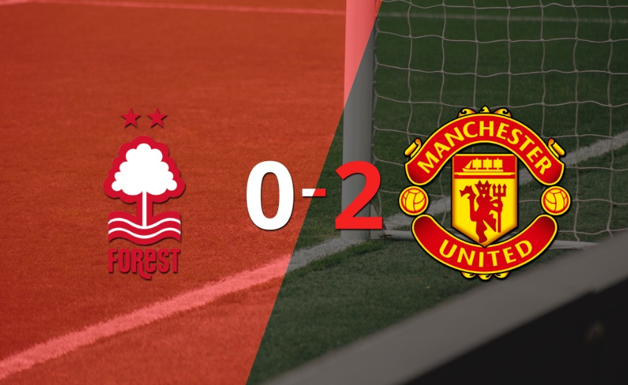 Manchester United, de visitante, derrotó 2-0 a Nottingham Forest