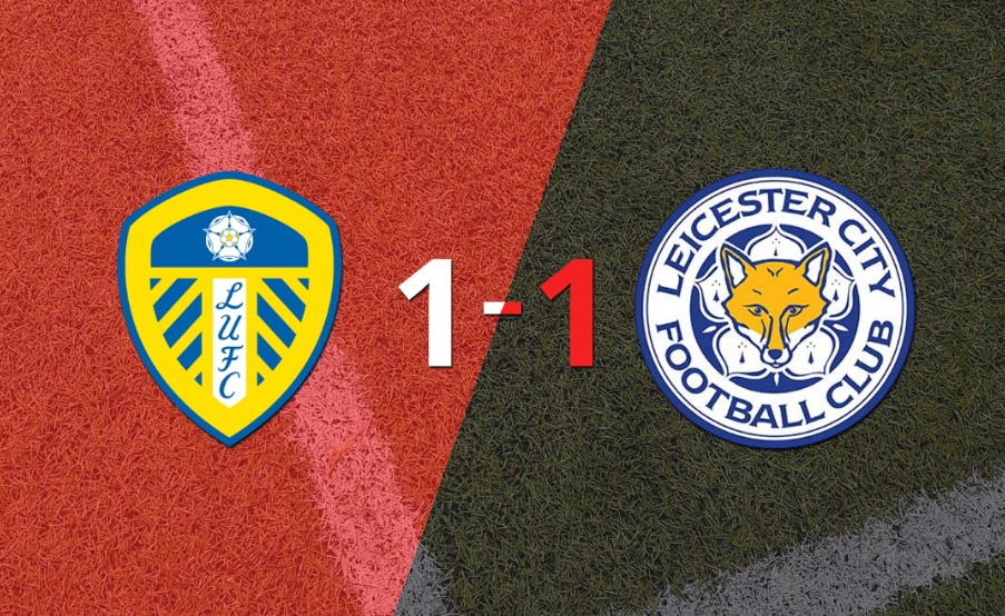 Leeds United no pudo en casa ante Leicester City y empataron 1-1