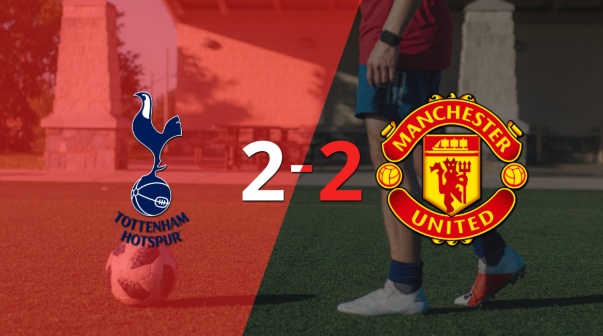Tottenham y Manchester United sellaron un empate a dos