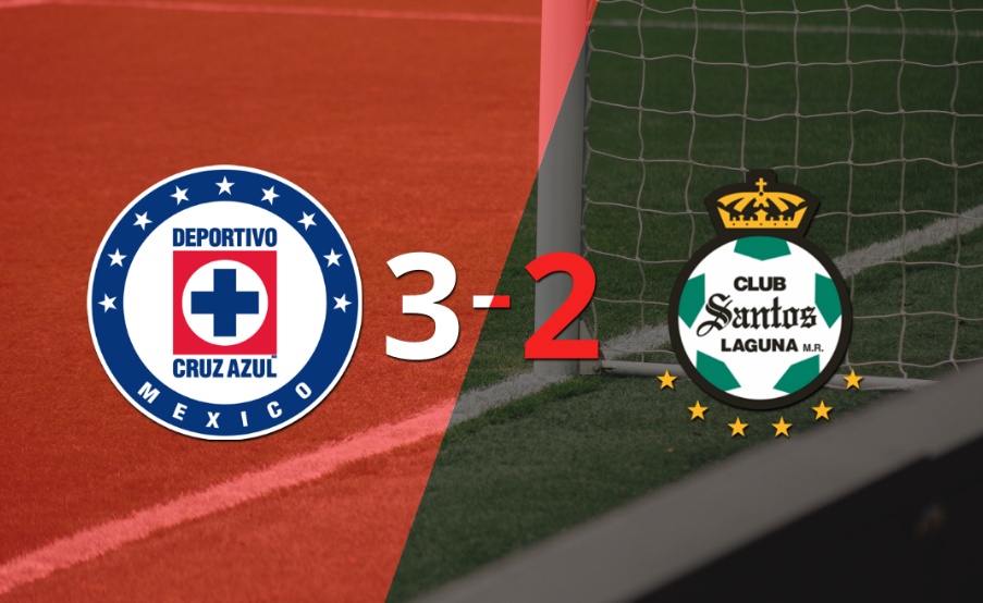 Santos Laguna cayó 3 a 2 en su visita a Cruz Azul