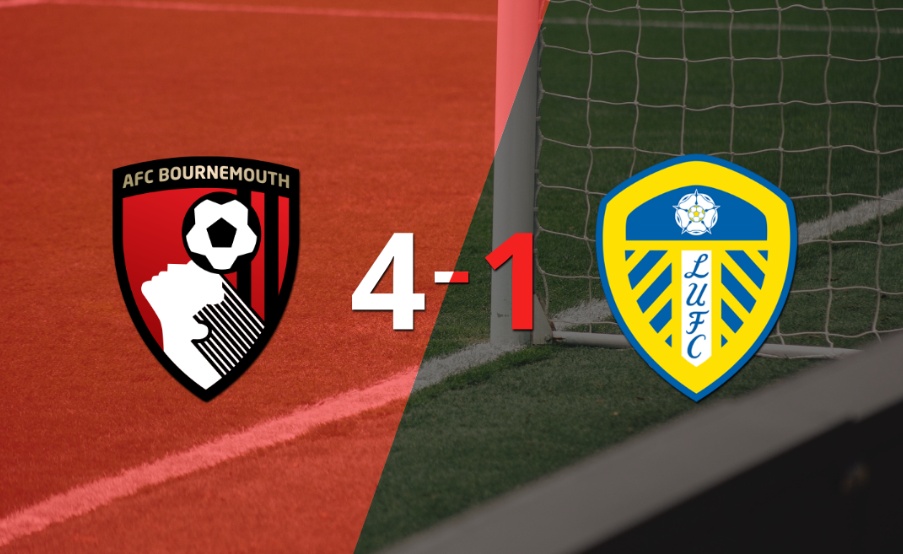 Leeds United cayó ante Bournemouth con dos goles de Jefferson Lerma