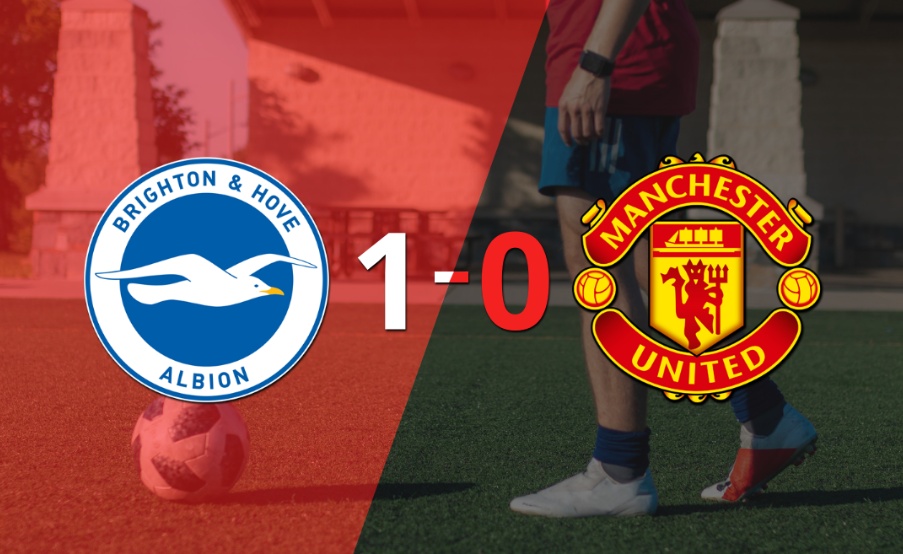 A Brighton and Hove le alcanzó con un gol para derrotar a Manchester United en The Amex