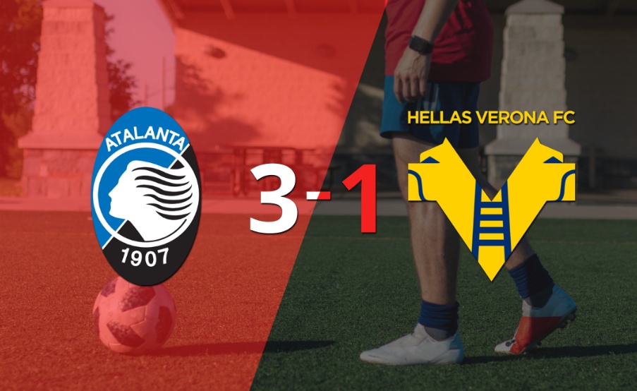 Atalanta paseó a Hellas Verona y selló su triunfo 3 a 1