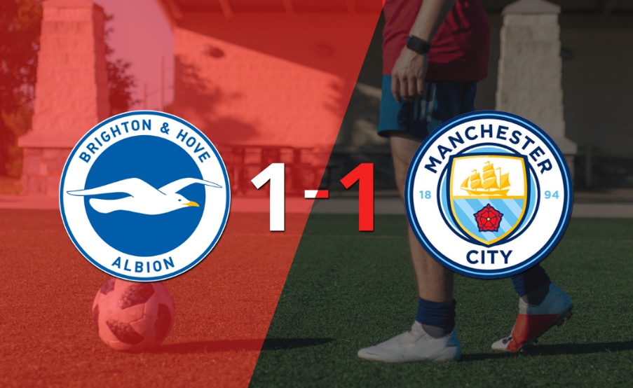 Brighton and Hove y Manchester City se reparten los puntos y empatan 1-1