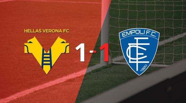 Hellas Verona y Empoli se repartieron los puntos en un 1 a 1
