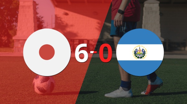 Japón fue contundente y goleó 6-0 a El Salvador