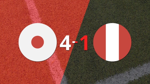 Japón liquidó en su casa a Perú por 4 a 1