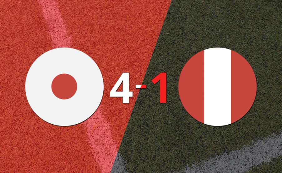 Japón liquidó en su casa a Perú por 4 a 1