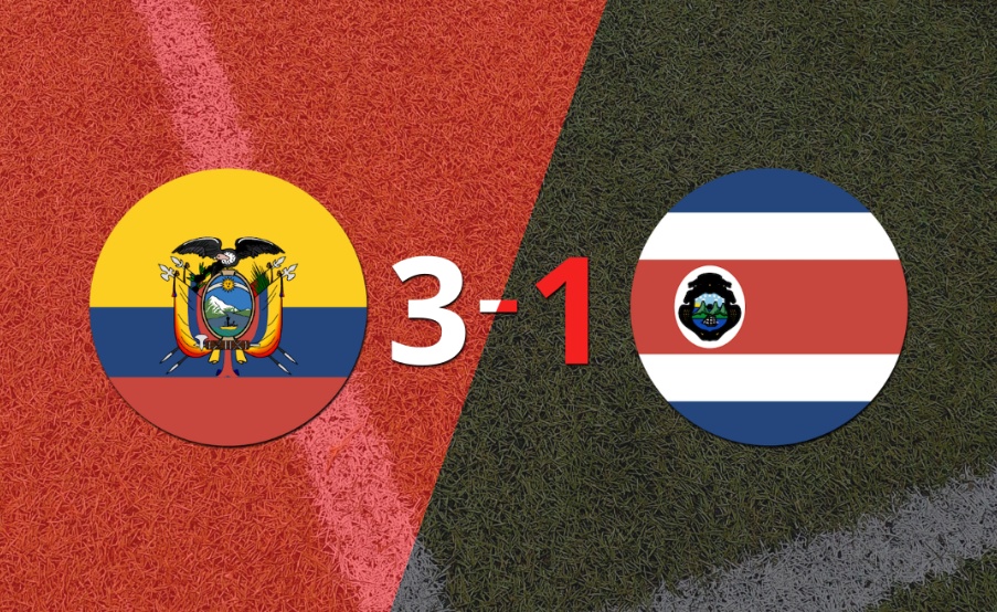 Gran victoria de Ecuador sobre Costa Rica por 3-1