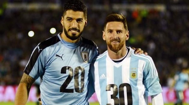 Suárez y Messi promocionando el Mundial 2030