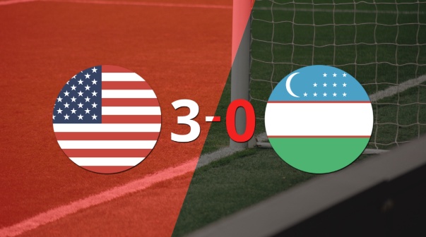 Estados Unidos se quedó con el amistoso: venció 3-0 a Uzbekistán