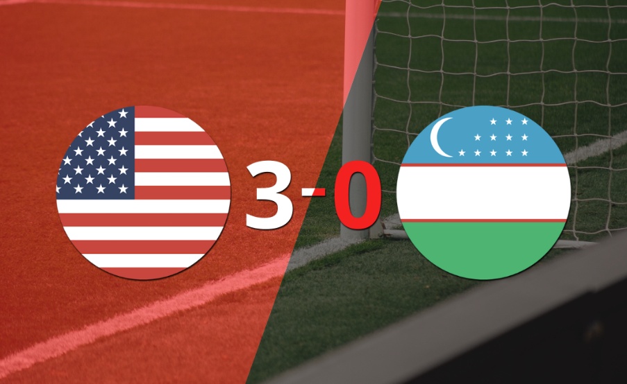 Estados Unidos se quedó con el amistoso: venció 3-0 a Uzbekistán