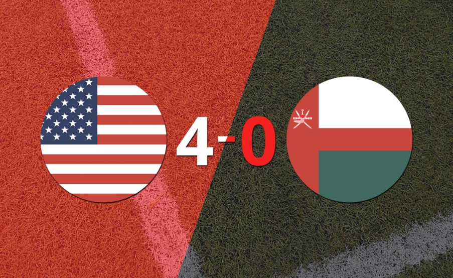 Estados Unidos se llevó una victoria en el amistoso con Omán