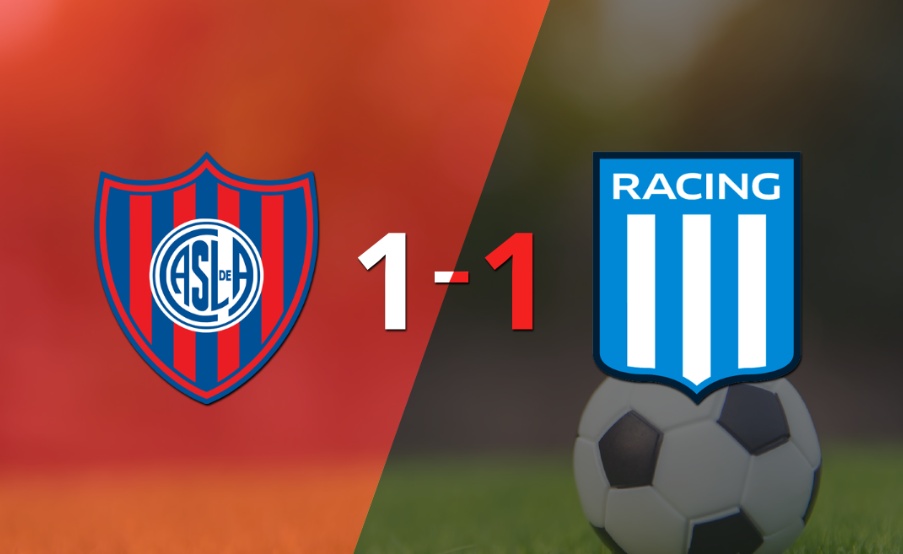 San Lorenzo logró sacar el empate de local frente a Racing Club