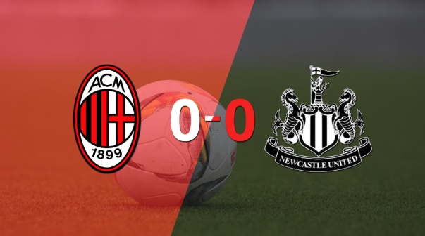 No hubo goles en el empate entre Milan y Newcastle United