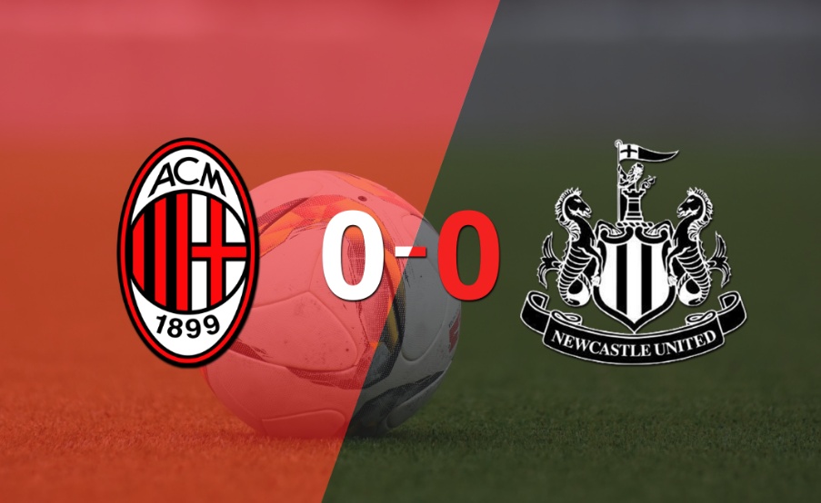 No hubo goles en el empate entre Milan y Newcastle United