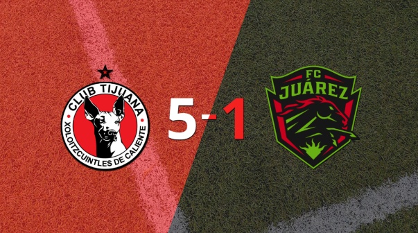 Carlos González anotó un doblete en la goleada 5-1 de Tijuana a FC Juárez