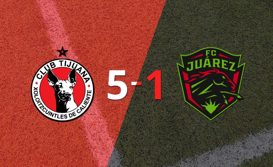 Carlos González anotó un doblete en la goleada 5-1 de Tijuana a FC Juárez