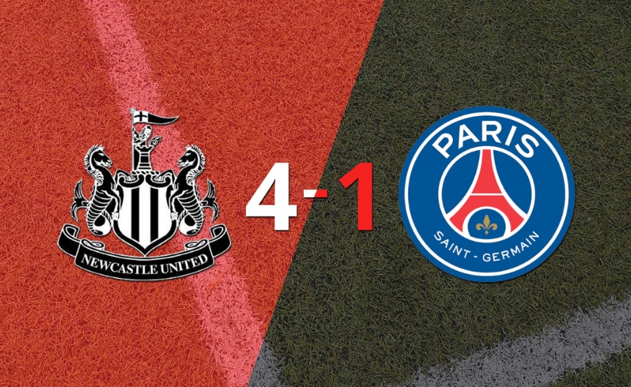 Newcastle United fue imparable y goleó 4 a 1