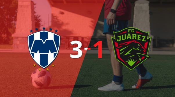 Rogelio Funes Mori anota doblete en la victoria por 3 a 1 de CF Monterrey sobre FC Juárez