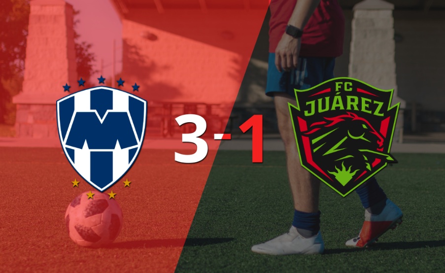 Rogelio Funes Mori anota doblete en la victoria por 3 a 1 de CF Monterrey sobre FC Juárez