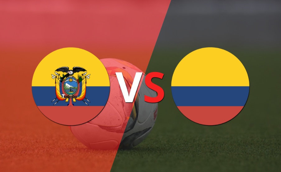 Empate a 0 en el comienzo del segundo tiempo entre Ecuador y Colombia