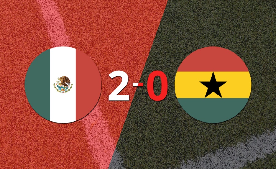 México venció 2-0 a Ghana en un partido amistoso