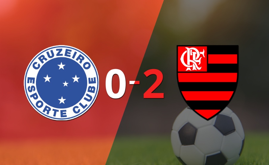Flamengo, de visitante, derrotó 2-0 a Cruzeiro