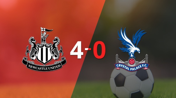 Newcastle United sentenció con goleada 4-0 a Crystal Palace