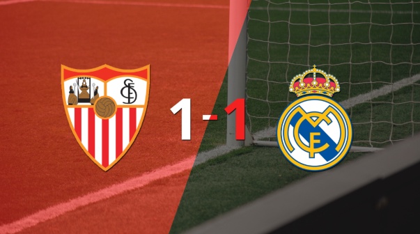 Sevilla y Real Madrid se reparten los puntos y empatan 1-1