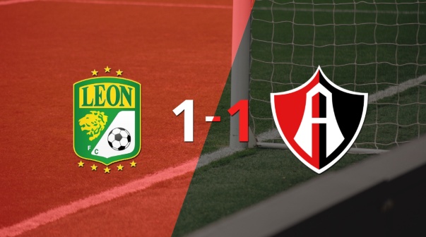 León y Atlas se reparten los puntos y empatan 1-1