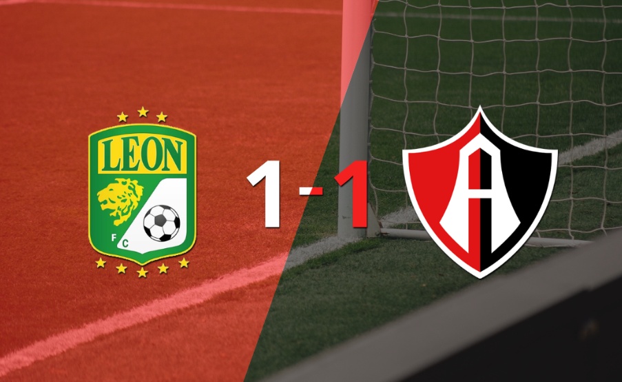 León y Atlas se reparten los puntos y empatan 1-1