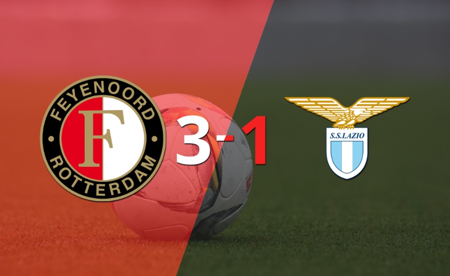 Doblete de Santiago Giménez guió el triunfo de Feyenoord sobre Lazio