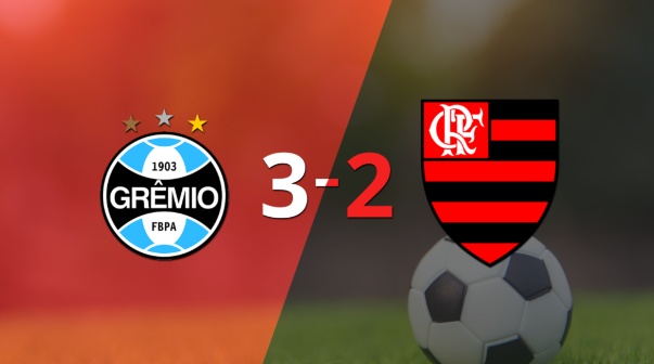Victoria en casa por 3 a 2 de Grêmio sobre Flamengo