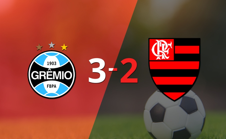 Victoria en casa por 3 a 2 de Grêmio sobre Flamengo
