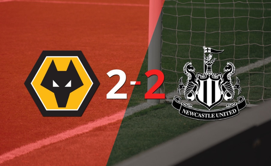Newcastle United empató con Wolverhampton y Callum Wilson anotó dos goles