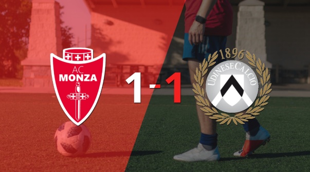 Monza no pudo en casa ante Udinese y empataron 1-1