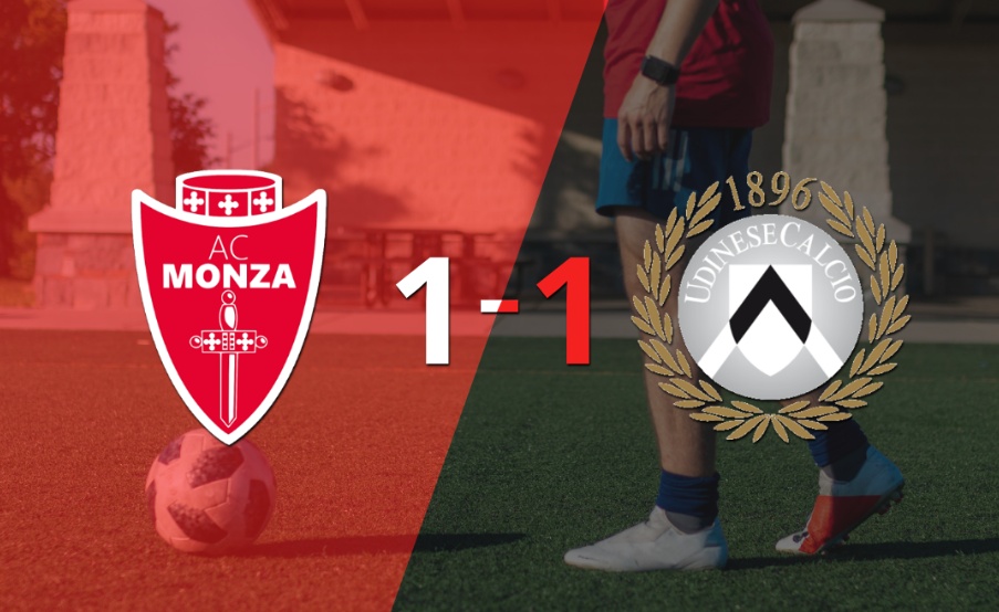 Monza no pudo en casa ante Udinese y empataron 1-1
