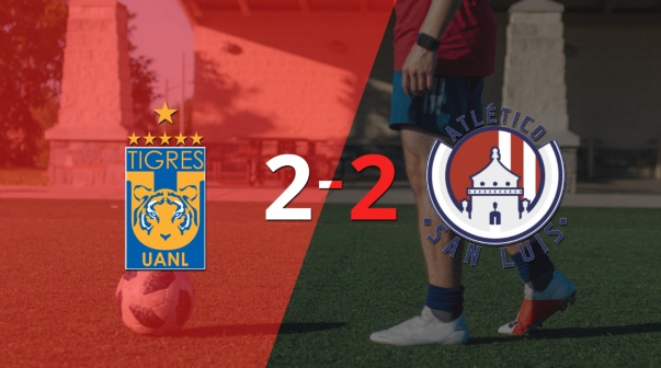 Tigres y Atl. de San Luis firman un empate en dos