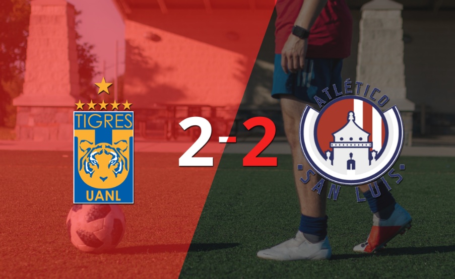 Tigres y Atl. de San Luis firman un empate en dos