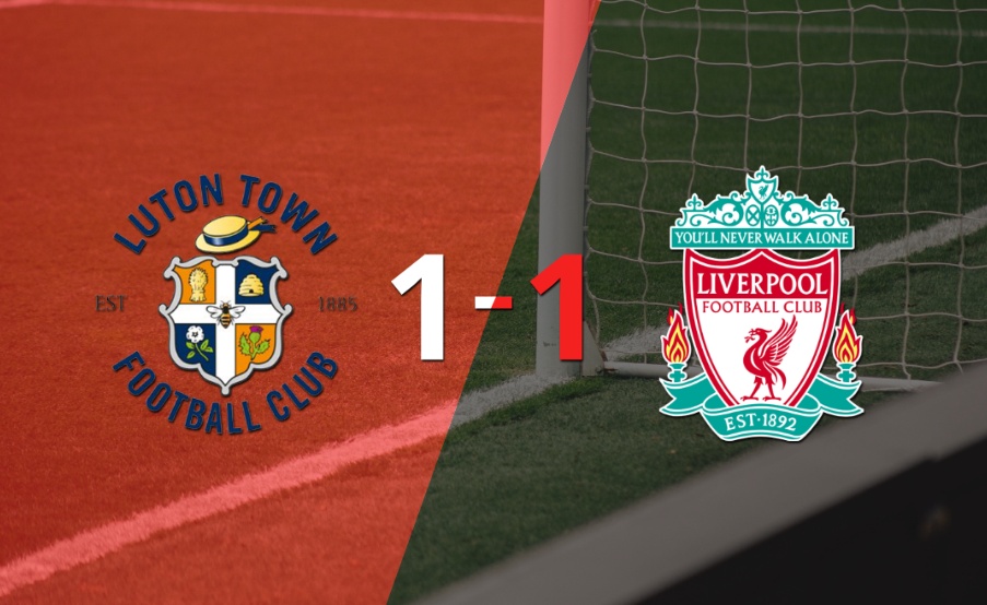 Luton Town y Liverpool se reparten los puntos y empatan 1-1