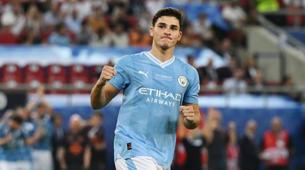 Julián Álvarez en Manchester City.