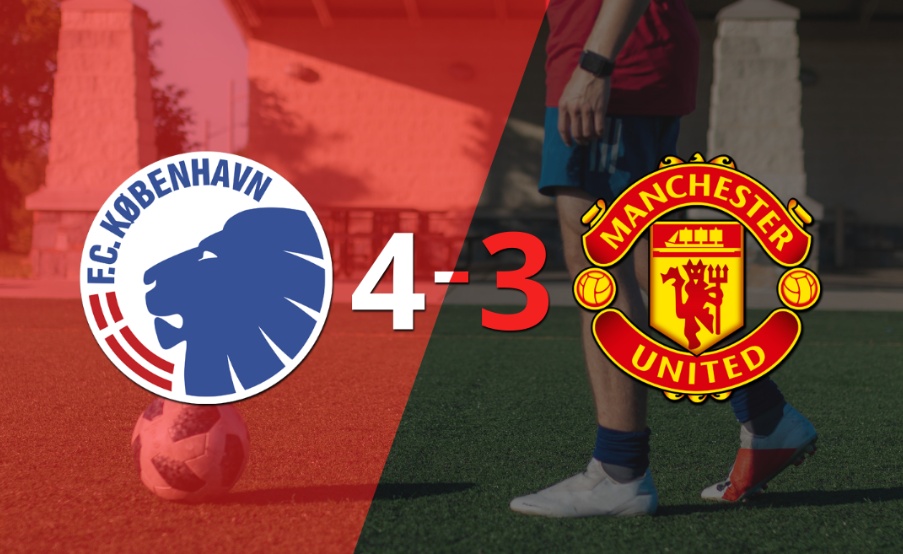 Rasmus Hojlund marcó un doblete pero Manchester United perdió con FC Copenhague