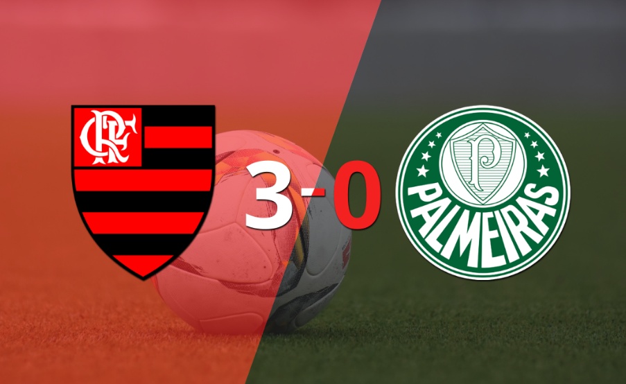 Pedro impulsó la victoria de Flamengo frente a Palmeiras con dos goles