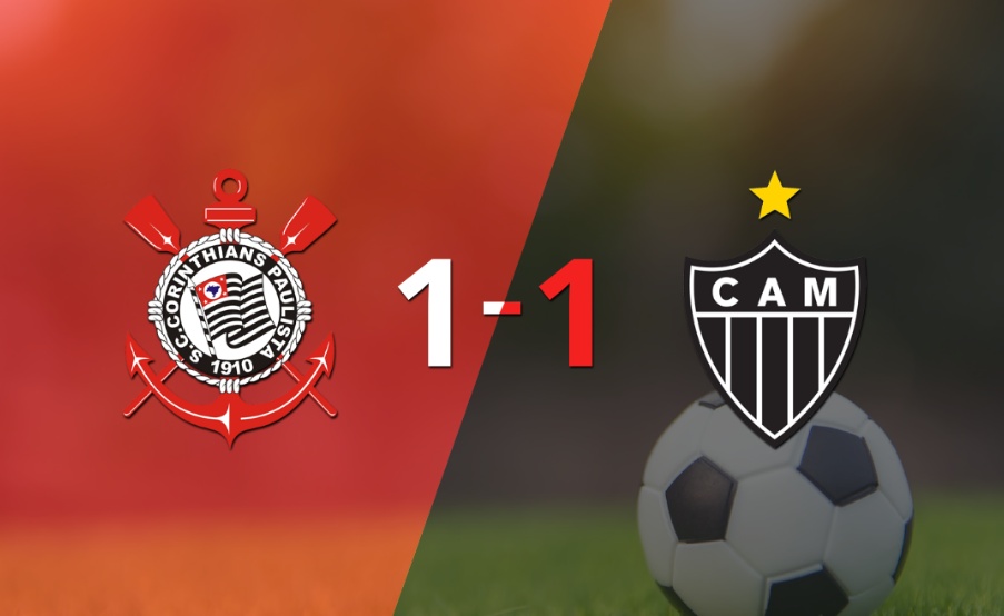 Corinthians logró sacar el empate de local frente a Atlético Mineiro