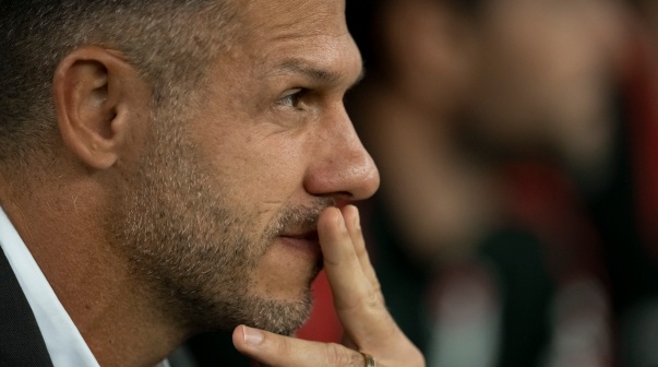 RJ - RIO DE JANEIRO - 02/05/2023 - LIBERTADORES 2023, FLUMINENSE X RIVER PLATE - Martin Demichellis tecnico do River Plate durante partida contra o Fluminense no estadio Maracana pelo campeonato Libertadores 2023. Foto: Jorge Rodrigues/AGIF