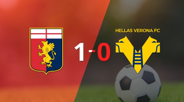 Con un solo tanto, Genoa derrotó a Hellas Verona en el estadio Luigi Ferraris